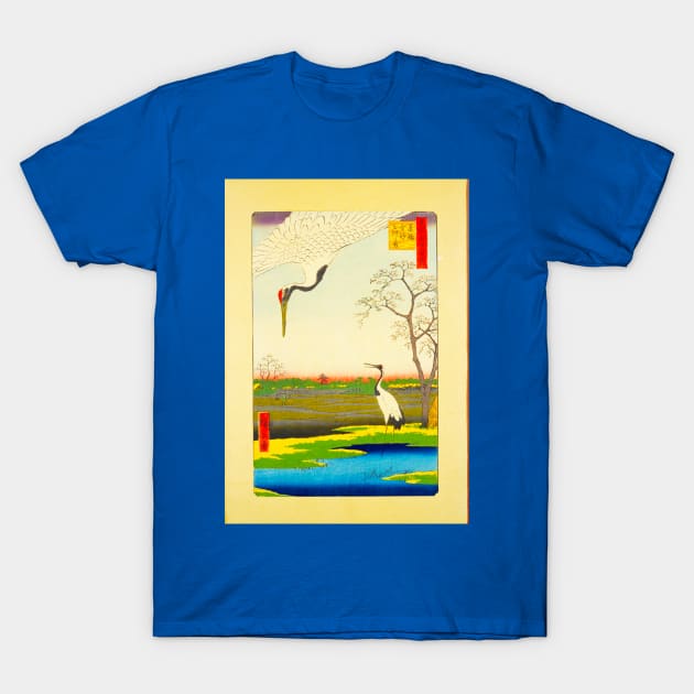 Japanese Cranes T-Shirt by pocketlama